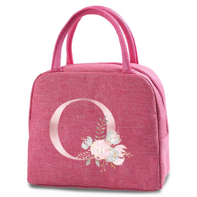 Kanvas pusdienu kastes soma Jauna rozā ziedu dzesētāja piknika soma Modes pusdienu soma Skolas pārtikas izolēta vakariņu soma kempinga ceļojumu rokassoma