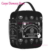Mystická duchovná doska Halloween Witch Lunch Box nepriepustný Ouija okultný mágia chladič termálne izolované jedlo obed taška kancelária
