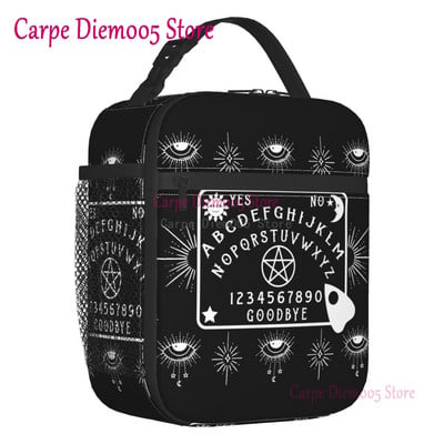 Mystická duchovná doska Halloween Witch Lunch Box nepriepustný Ouija okultný mágia chladič termálne izolované jedlo obed taška kancelária