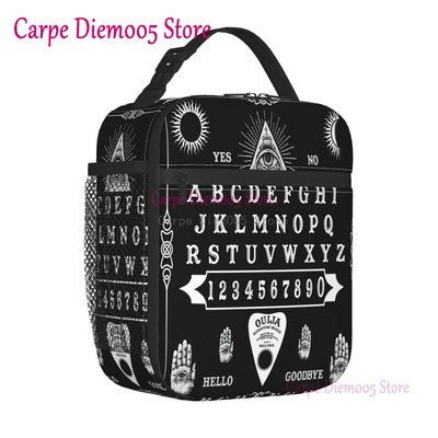 Mystická duchovná doska Halloween Witch Lunch Box nepriepustný Ouija okultný mágia chladič termálne izolované jedlo obed taška kancelária