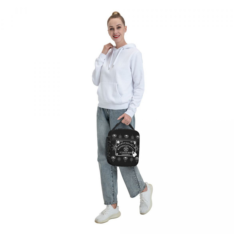Mystická duchovná doska Halloween Witch Lunch Box nepriepustný Ouija okultný mágia chladič termálne izolované jedlo obed taška kancelária