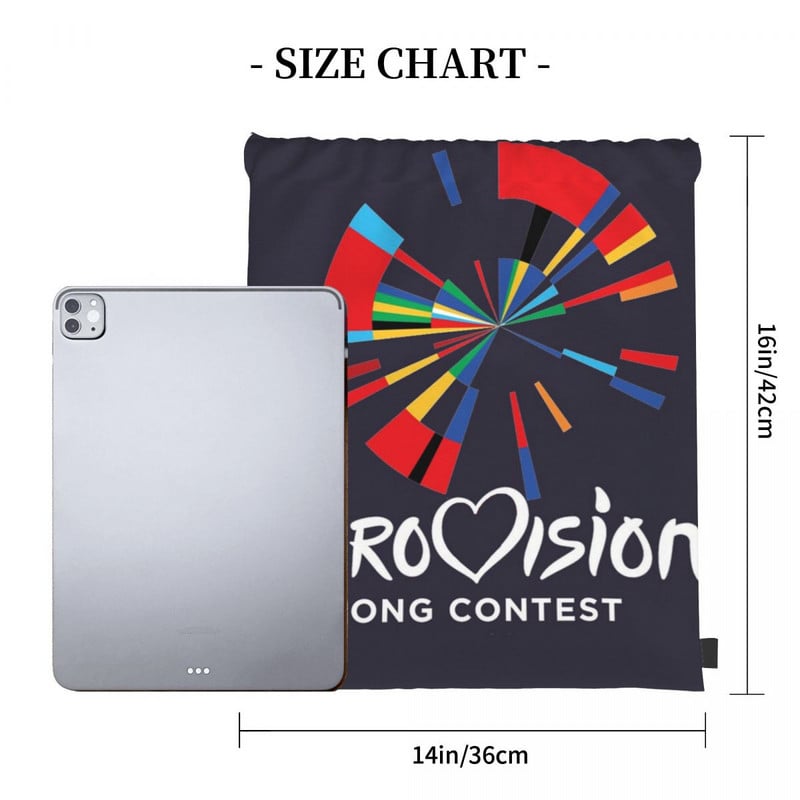 Eurovizijos dainų konkursas Klasikinis logotipas raišteliai Krepšiai Kuprinės Rankinės Virveliniai Krepšiai Vyriška kuprinė Kuprinės laikymo krepšys