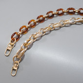 Modes sieviešu rokassomu aksesuāru ķēdes Melns bēšs dzintara krāsas metāls, noņemams sveķu luksusa siksna, sieviešu sajūga plecu soma ķēde