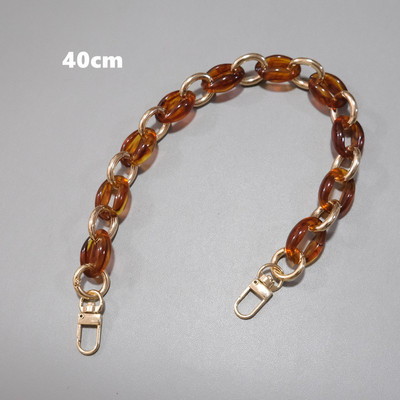 Modes sieviešu rokassomu aksesuāru ķēdes Melns bēšs dzintara krāsas metāls, noņemams sveķu luksusa siksna, sieviešu sajūga plecu soma ķēde