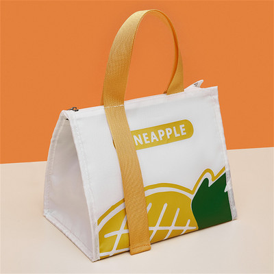 Geantă portabilă de prânz, cutie termoizolată impermeabilă, husă Bento, geantă izolatoare pentru cină, organizator drăguț de prânz îngroșat pentru studenți