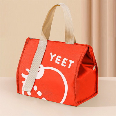 Geantă portabilă de prânz, cutie termoizolată impermeabilă, husă Bento, geantă izolatoare pentru cină, organizator drăguț de prânz îngroșat pentru studenți