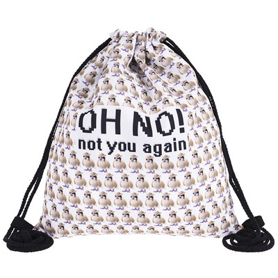 Ženska ruksak s uzicom Smiješni crtani uzorak Zvjezdano nebo Vanzemaljac torba s uzicom Putna džepna torba s uzicom Školska torba