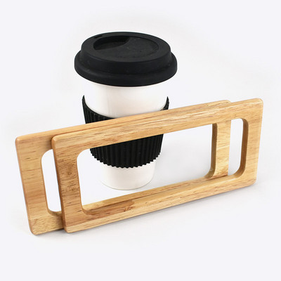 2db Deepeel Fa négyzetes táskák fogantyús pénztárca konzolok barkács kézzel szőtt táska fogantyúk pénztárca keret Kézitáska varrás dekor kiegészítők