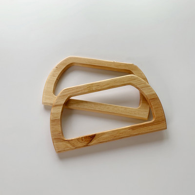 2db Deepeel Fa négyzetes táskák fogantyús pénztárca konzolok barkács kézzel szőtt táska fogantyúk pénztárca keret Kézitáska varrás dekor kiegészítők