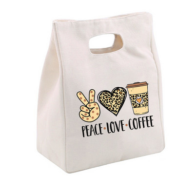 Viața începe după cafea Prânz Geantă frigorifică Toc din pânză Folie izolată Geanta termică pentru picnic Container pentru cină de birou Depozitare alimente