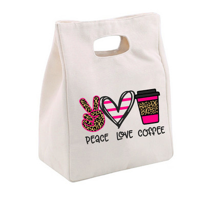 Viața începe după cafea Prânz Geantă frigorifică Toc din pânză Folie izolată Geanta termică pentru picnic Container pentru cină de birou Depozitare alimente