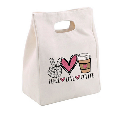 Viața începe după cafea Prânz Geantă frigorifică Toc din pânză Folie izolată Geanta termică pentru picnic Container pentru cină de birou Depozitare alimente