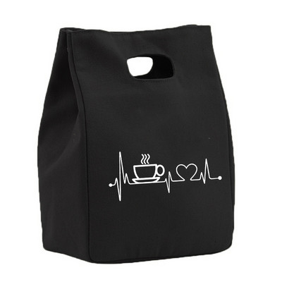 Viața începe după cafea Prânz Geantă frigorifică Toc din pânză Folie izolată Geanta termică pentru picnic Container pentru cină de birou Depozitare alimente