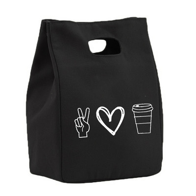 Viața începe după cafea Prânz Geantă frigorifică Toc din pânză Folie izolată Geanta termică pentru picnic Container pentru cină de birou Depozitare alimente