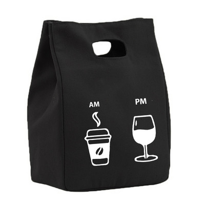 Viața începe după cafea Prânz Geantă frigorifică Toc din pânză Folie izolată Geanta termică pentru picnic Container pentru cină de birou Depozitare alimente