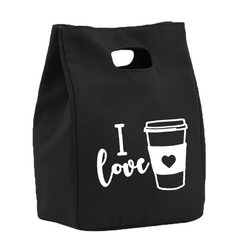 Viața începe după cafea Prânz Geantă frigorifică Toc din pânză Folie izolată Geanta termică pentru picnic Container pentru cină de birou Depozitare alimente