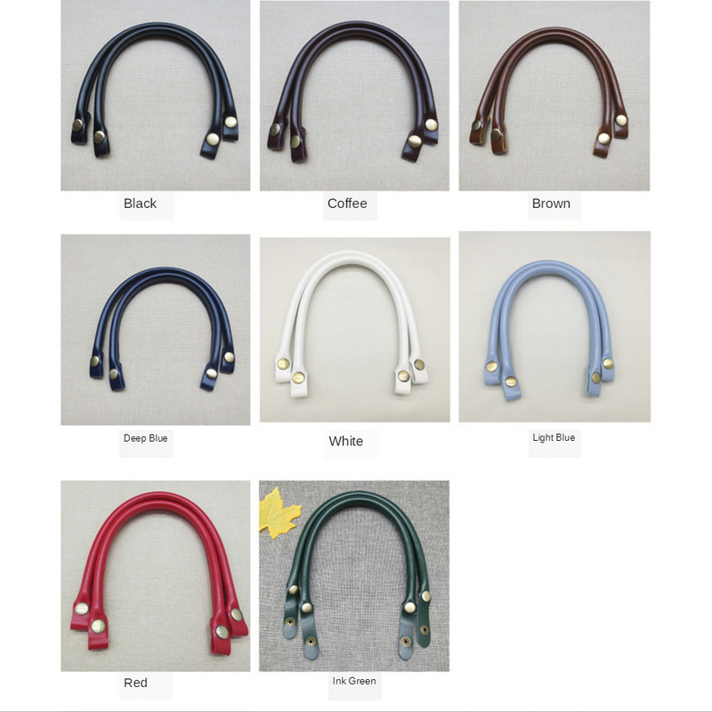 1 pereche 40 cm mâner cu buton rapid geantă de femei geantă de mână subțire detașabilă din piele PU mânere cureaua de schimb pentru geantă Acceso