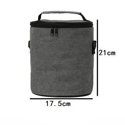 Fashion Oxford Thermal bag για μεσημεριανό Φορητό φαγητό για πικνίκ Φρέσκο-διατηρώντας δροσερό Γυναικείες άντρες Bento Box Στρογγυλές τσάντες με βαρέλι