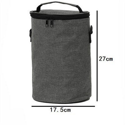 Fashion Oxford Thermal bag για μεσημεριανό Φορητό φαγητό για πικνίκ Φρέσκο-διατηρώντας δροσερό Γυναικείες άντρες Bento Box Στρογγυλές τσάντες με βαρέλι