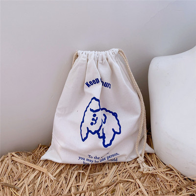 Cute Cartoon Ins Drawstring Bag Cloud Smiling Face Storage Bags Organizator Kozmetika Ručne torbice s konopcima Ženska torbica s konopcima