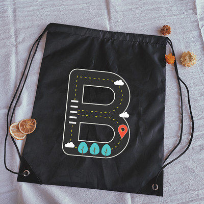 Ceļa zīmju burti Drukāt aukliņu soma āra fitnesa sporta somas komplekts kabatas jogas soma mugursoma grāmatu soma pielāgotas somas