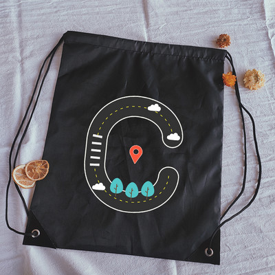 Ceļa zīmju burti Drukāt aukliņu soma āra fitnesa sporta somas komplekts kabatas jogas soma mugursoma grāmatu soma pielāgotas somas