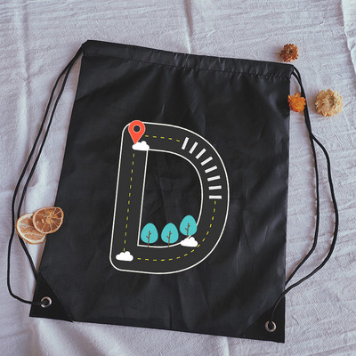 Ceļa zīmju burti Drukāt aukliņu soma āra fitnesa sporta somas komplekts kabatas jogas soma mugursoma grāmatu soma pielāgotas somas