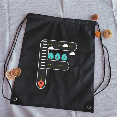 Ceļa zīmju burti Drukāt aukliņu soma āra fitnesa sporta somas komplekts kabatas jogas soma mugursoma grāmatu soma pielāgotas somas