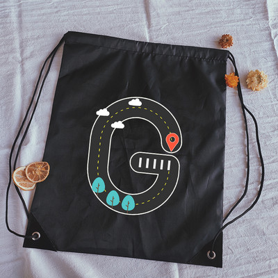 Ceļa zīmju burti Drukāt aukliņu soma āra fitnesa sporta somas komplekts kabatas jogas soma mugursoma grāmatu soma pielāgotas somas