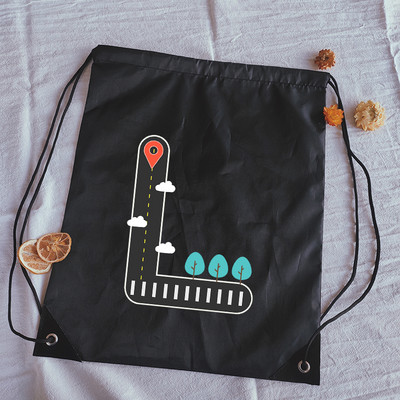 Ceļa zīmju burti Drukāt aukliņu soma āra fitnesa sporta somas komplekts kabatas jogas soma mugursoma grāmatu soma pielāgotas somas