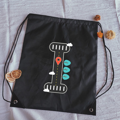 Ceļa zīmju burti Drukāt aukliņu soma āra fitnesa sporta somas komplekts kabatas jogas soma mugursoma grāmatu soma pielāgotas somas