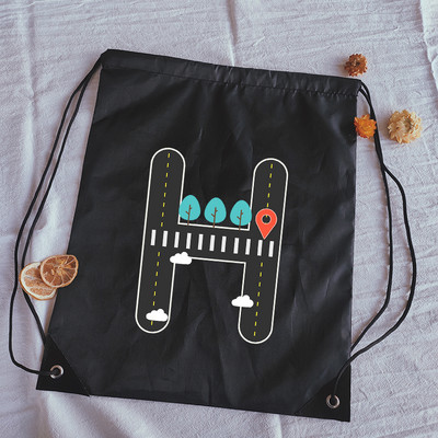 Ceļa zīmju burti Drukāt aukliņu soma āra fitnesa sporta somas komplekts kabatas jogas soma mugursoma grāmatu soma pielāgotas somas