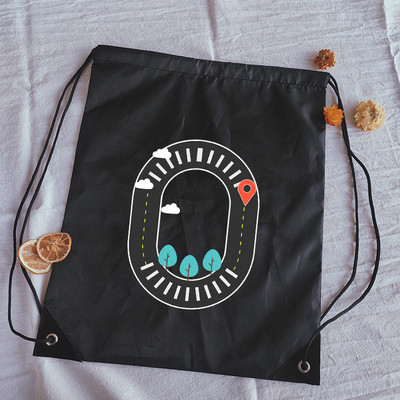 Ceļa zīmju burti Drukāt aukliņu soma āra fitnesa sporta somas komplekts kabatas jogas soma mugursoma grāmatu soma pielāgotas somas