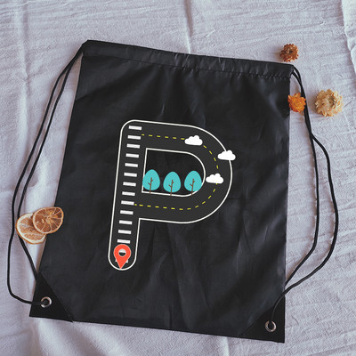 Ceļa zīmju burti Drukāt aukliņu soma āra fitnesa sporta somas komplekts kabatas jogas soma mugursoma grāmatu soma pielāgotas somas