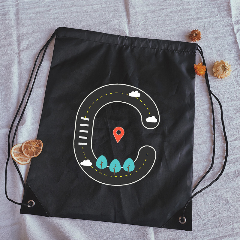 Ceļa zīmju burti Drukāt aukliņu soma āra fitnesa sporta somas komplekts kabatas jogas soma mugursoma grāmatu soma pielāgotas somas