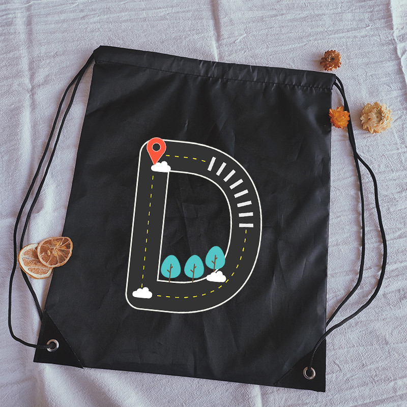 Ceļa zīmju burti Drukāt aukliņu soma āra fitnesa sporta somas komplekts kabatas jogas soma mugursoma grāmatu soma pielāgotas somas