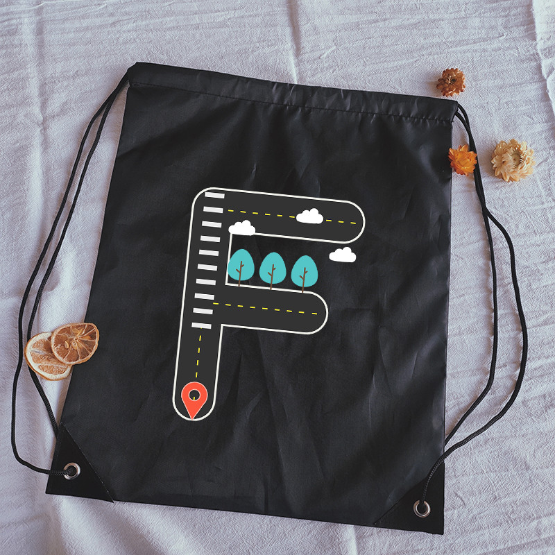 Ceļa zīmju burti Drukāt aukliņu soma āra fitnesa sporta somas komplekts kabatas jogas soma mugursoma grāmatu soma pielāgotas somas