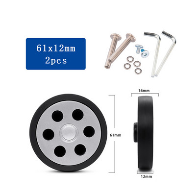 2 buc/set Roți pentru valiză Accesorii pentru bagaje Axe pentru roți de schimb Instrumente de reparație Deluxe Rotile Saci cu accesorii cu șuruburi