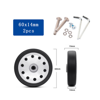 2 buc/set Roți pentru valiză Accesorii pentru bagaje Axe pentru roți de schimb Instrumente de reparație Deluxe Rotile Saci cu accesorii cu șuruburi
