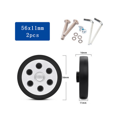 2 buc/set Roți pentru valiză Accesorii pentru bagaje Axe pentru roți de schimb Instrumente de reparație Deluxe Rotile Saci cu accesorii cu șuruburi