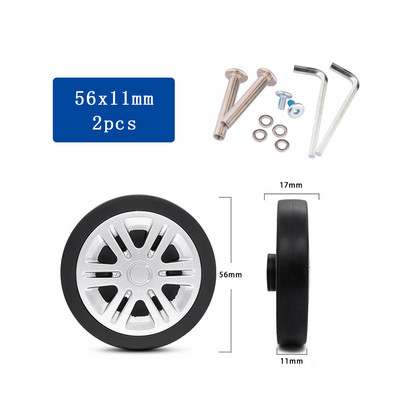 2 buc/set Roți pentru valiză Accesorii pentru bagaje Axe pentru roți de schimb Instrumente de reparație Deluxe Rotile Saci cu accesorii cu șuruburi