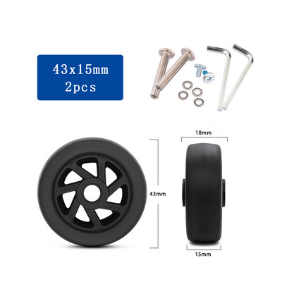 2 buc/set Roți pentru valiză Accesorii pentru bagaje Axe pentru roți de schimb Instrumente de reparație Deluxe Rotile Saci cu accesorii cu șuruburi