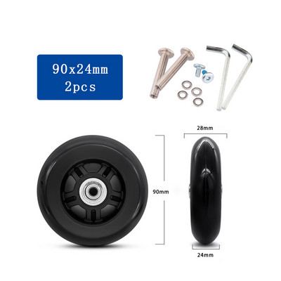 2 buc/set Roți pentru valiză Accesorii pentru bagaje Axe pentru roți de schimb Instrumente de reparație Deluxe Rotile Saci cu accesorii cu șuruburi