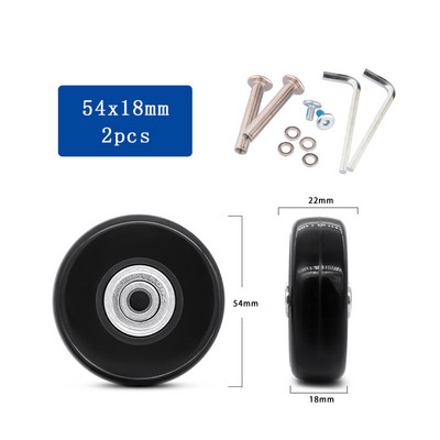 2 buc/set Roți pentru valiză Accesorii pentru bagaje Axe pentru roți de schimb Instrumente de reparație Deluxe Rotile Saci cu accesorii cu șuruburi