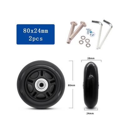 2 buc/set Roți pentru valiză Accesorii pentru bagaje Axe pentru roți de schimb Instrumente de reparație Deluxe Rotile Saci cu accesorii cu șuruburi