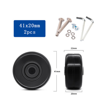 2 buc/set Roți pentru valiză Accesorii pentru bagaje Axe pentru roți de schimb Instrumente de reparație Deluxe Rotile Saci cu accesorii cu șuruburi