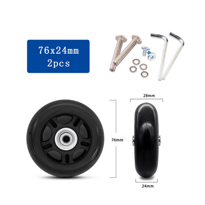 2 buc/set Roți pentru valiză Accesorii pentru bagaje Axe pentru roți de schimb Instrumente de reparație Deluxe Rotile Saci cu accesorii cu șuruburi