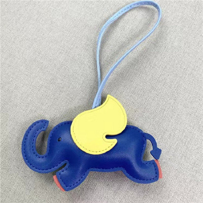 Висококачествен кожен ключодържател Животно Слон Верига за чар Дама Притежател Автомобилни орнаменти Луксозна марка Висулка Аксесоари Пръстен