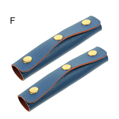 2 buc 10X12 cm Mâner pentru valiză din piele moale Mâner de protecție pentru bagaje înveliș din piele Anti-accident vascular cerebral Curea de umăr pentru cărucior