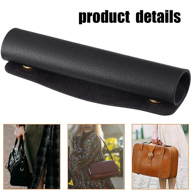 2 buc 10X12 cm Mâner pentru valiză din piele moale Mâner de protecție pentru bagaje înveliș din piele Anti-accident vascular cerebral Curea de umăr pentru cărucior